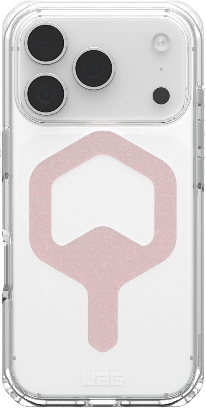 URBAN ARMOR GEAR UAG Designed for iPhone 17 Pro Case Plyo - Compatible with MagSafe Transparent Military Grade Protective Cover, Ice/Rose Gold