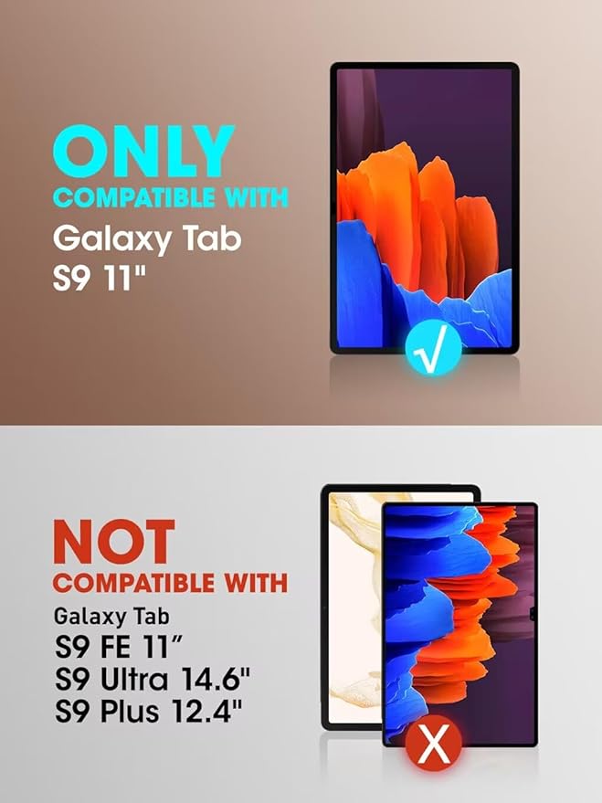 SUPCASE for Samsung Galaxy Tab S9 11 inch Case with Stand (Unicorn Beetle Pro), [Built-in Screen Protector & S Pen Holder] Full-Body Heavy Duty Rugged Tablet Cover for Galaxy Tab S9 11'', Black