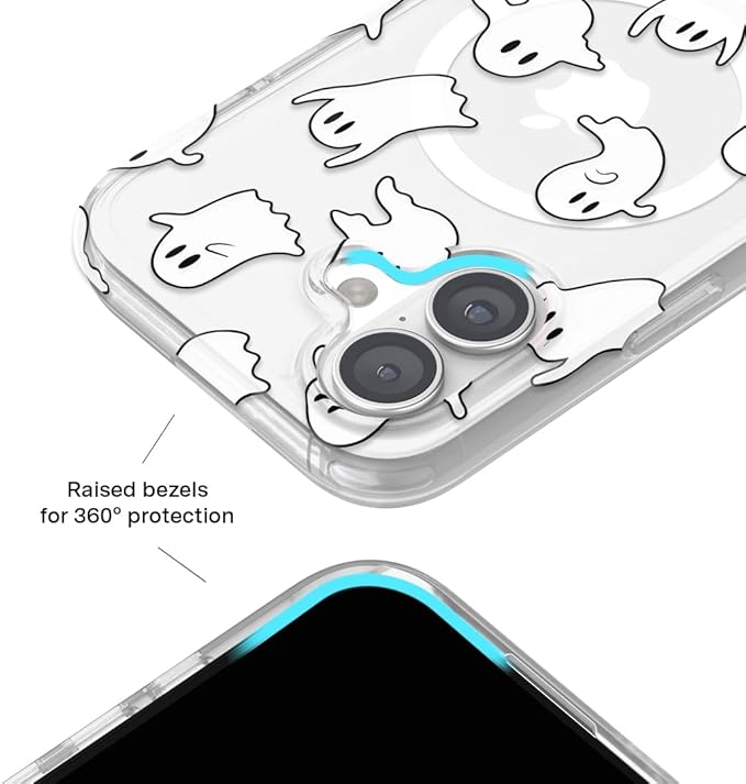 VELVET CAVIAR Case for iPhone 17 | Compatible with MagSafe | 10ft Drop Tested | Halloween Cases for Women | Ghosted Clear