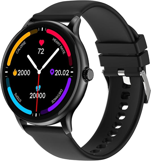 Fire-Boltt Phoenix Pro 35.3mm (1.39 inch) Bluetooth Calling Smart Watch, AI Voice Assistant, Metal Body with 120+ Sports Modes, SpO2, Heart Rate Monitoring (Black).