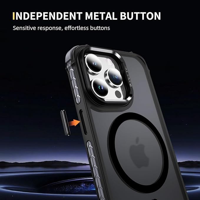 16 Pro Max Case Magnetic for iPhone 16 ProMax, Supports Wireless Charging [Compatible with MagSafe Accessories] Magnetic Case for iPhone 16 Pro Max, Black