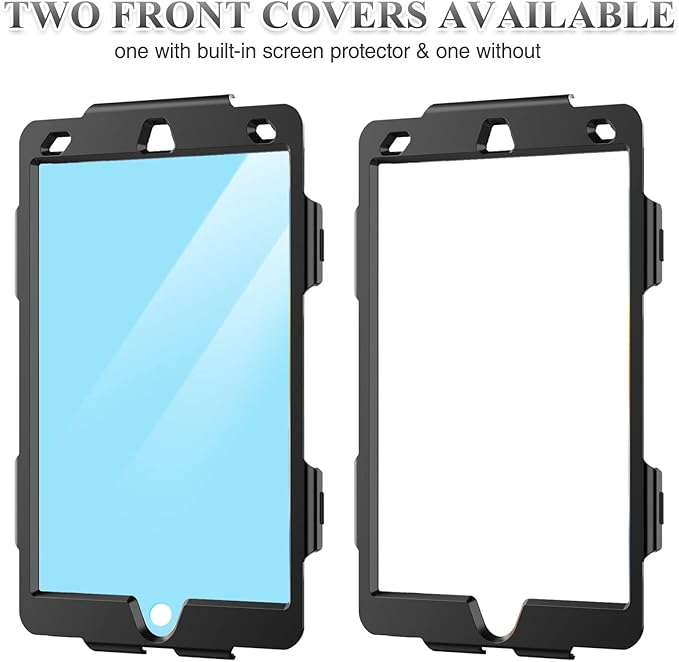 SEYMAC stock Case for iPad 9th/ 8th/ 7th Generation 10.2'', Shockproof with Screen Protector, Pencil Holder [360° Rotating Hand Strap] & Stand, for iPad 10.2 inch 2021-2019 (Navy Blue)