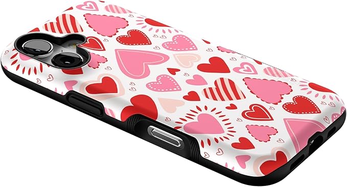 Casely iPhone 17 Case | Love Struck | Heart Stickers | Bold Protective Design | Compatible with MagSafe