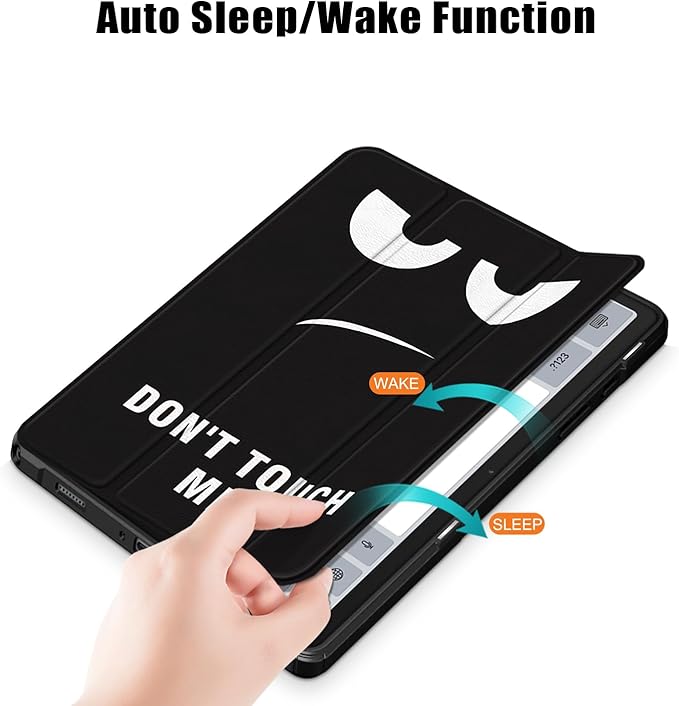 Case for Galaxy Tab A9+/A9 Plus 11 inch 2024,Shockproof Cover with Clear Transparent Back Shell Case for (SM-X210/X215/X216) Auto Wake/Sleep Function,D't Touch