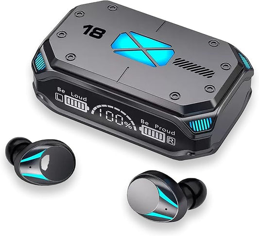 M41 Bluetooth Ear Buds, True Wireless Earbuds 120Hrs Playback with 1200mAh Battery, IPX7 Waterproof Bluetooth Earphones for Android, iPhone, PC, Laptop (Black)