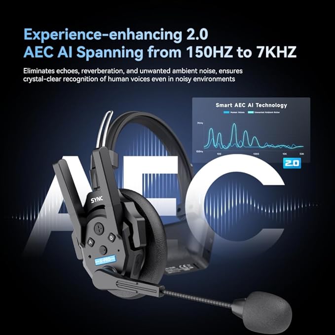 SYNCO XTALK XPro9 Wireless Intercom Headset System 2.4 GHz 1640feet/500 Meter Long Distance Range Communication Headset for Live Show Stage Performance Movie Shoot
