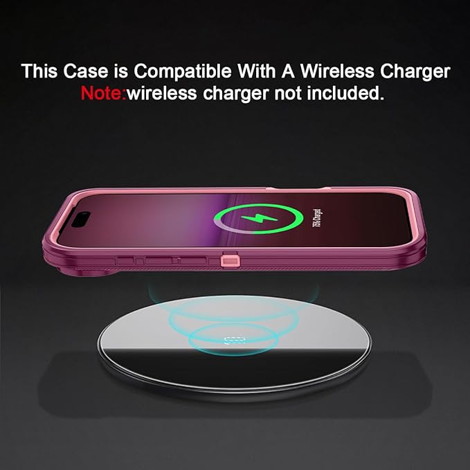 for iPhone Air Case/iPhone 17 Air Case Shockproof Dust/Drop Proof 3-Layer Full Body Protection [Without Screen Protector] Rugged Heavy Duty Cover for Apple iPhone Air 6.5" 2025,Purple/Pink