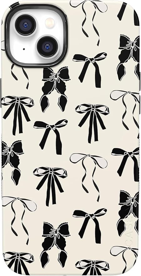 Casely iPhone 14 Case | Goth Girlie | Black Bows Coquette | Compatible with MagSafe | Bold Protective Design