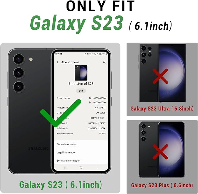 SUANPOT for Samsung Galaxy S23 5G Wallet case with RFID Blocking Credit Card Holder,Flip Book PU Leather Protective Cover Women Men for Samsung S23 Phone case Black