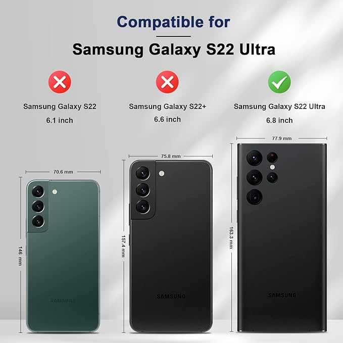 Jasonyu Flip Wallet Case for Samsung Galaxy S22 Ultra 5G,Leather Magnetic Folio Cover with Card Holder,Kickstand - TPU Shockproof Durable Protective Phone Case,Blue