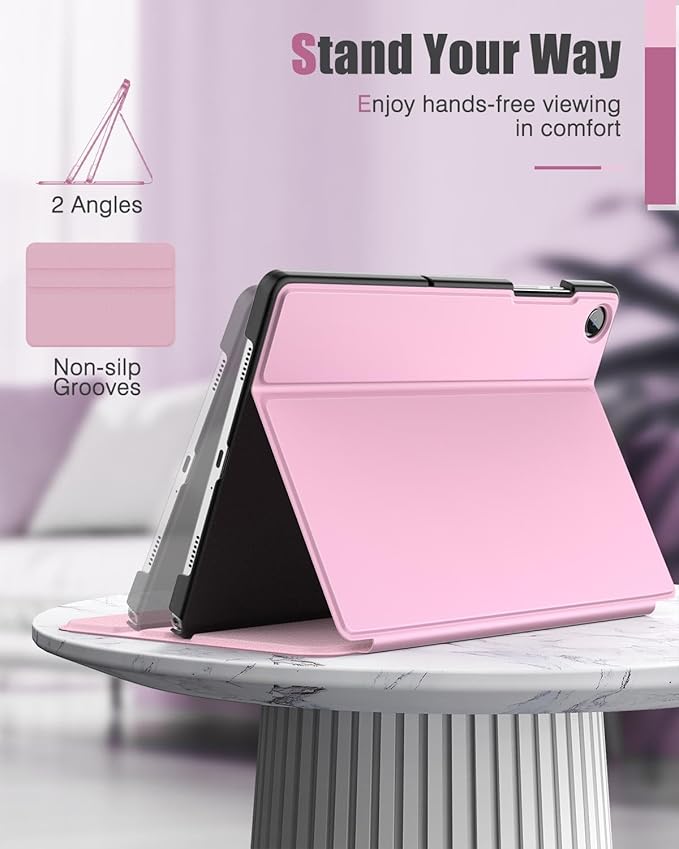 MoKo Case for Samsung Galaxy Tab A9+/A9 Plus 11” 2023, Slim Hard Back Shell Protective Cover Case with Viewing Stand & Auto Wake/Sleep for Galaxy Tab A9+ Tablet SM-X210/SM-X216/SM-X218, Pink