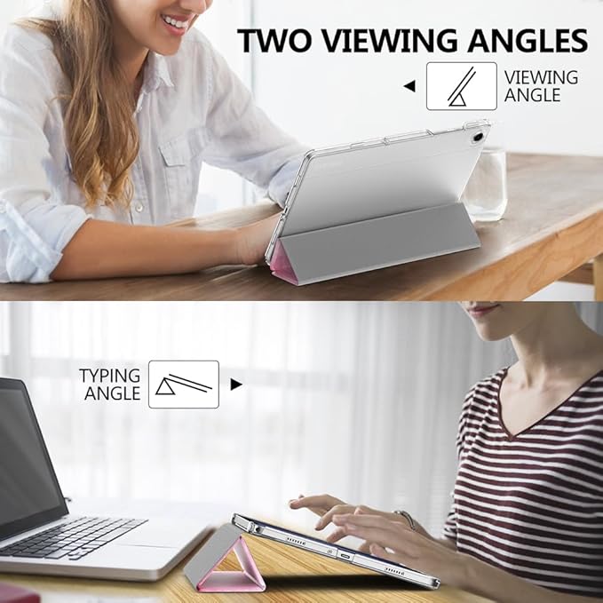 MoKo Case for Galaxy Tab A9+/A9 Plus 11 inch 2023, Slim Stand Protective Smart Cover with Hard PC Translucent Back Shell for Tab A9 Plus Tablet (SM-X210/X216/X218), Auto Wake/Sleep, Coreopsis