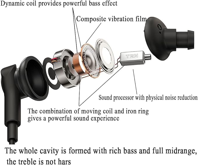 Wired headphones with [four speakers], high-fidelity noise-cancelling stereo subwoofer earbuds with microphone,universal 3.5mm plug earphones with volume adjustment,cnc processing metal back shell