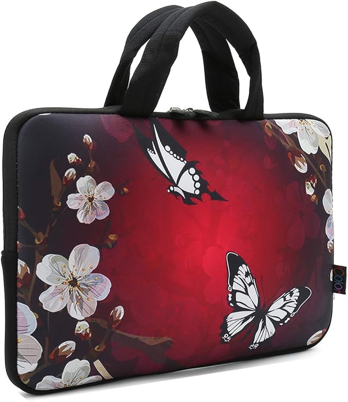 iColor 14 15 15.4 15.6 inch Laptop Handle Bag Computer Protect Case Pouch Holder Notebook Sleeve Neoprene Cover Soft Carring Case for MacBook Dell Lenovo Toshiba HP Chromebook ASUS Acer Black ICB-11