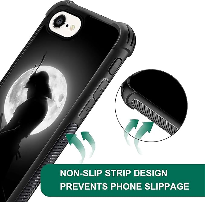 Compatible with iPhone 16e Case,Moon Samurai Phone Cover for Men/Women,Soft TPU Anti-Skid Thread and Four Corner Anti-Collision Protection Case Compatible with iPhone 16e 6.1inch