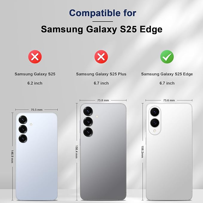 Jasonyu Flip Wallet Case for Samsung Galaxy S25 Edge 5G,Leather Magnetic Folio Cover with Card Holder,Kickstand - TPU Shockproof Durable Protective Phone Case,Blue