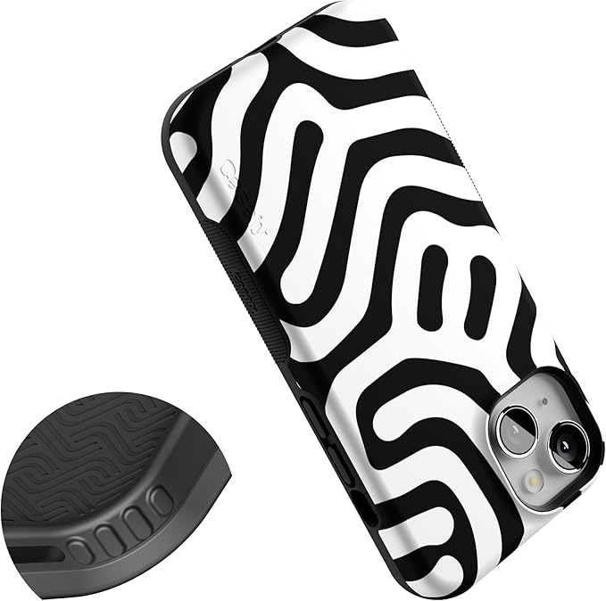 Casely iPhone 14 Case | Maze | High Contrast Design | Compatible with MagSafe | Bold Protective Design