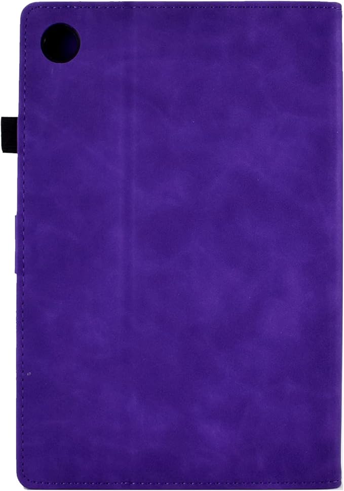 Case for Samsung Galaxy Tab A9+/A9 Plus 11 Inch 2024 2023 (SM-X210/X216/X218), PU Leather Cover Embossed Flower Multi-Angle Stand with Auto Wake/Sleep Case for Galaxy Tab A9 Plus Tablet,Purple