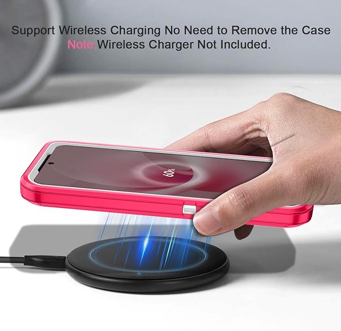 for Samsung Galaxy S23 Case Heavy Duty Protective Shockproof Dropproof 3-Layer Full Body Protection [Without Screen Protector] Tough Rugged Case for Galaxy S23,Pink/White