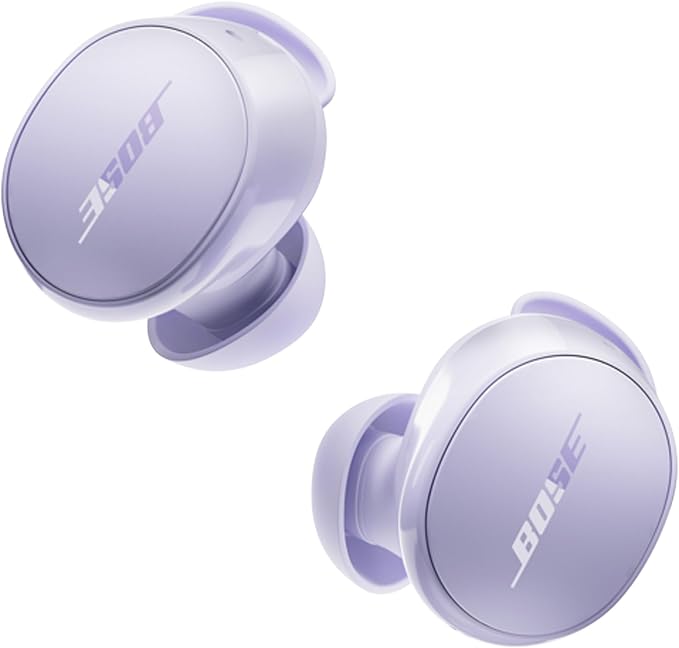 Bose QuietComfort Bluetooth Earbuds, True Wireless Earbuds with Active Noise Cancellation and Mic, Deep Bass, IPX4 Rating, Up to 8.5 Hours of Playtime, Chilled Lilac