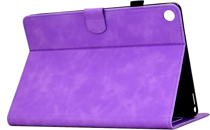 Mandala Flower Case Compatible with Galaxy Tab A9+ Plus 11 Inch 2024 2023 (SM-X210/X216/X218), Cute Elegant Embossed Suede Leather Folio Stand Case Protective Cover with Auto Wake/Sleep, Purple