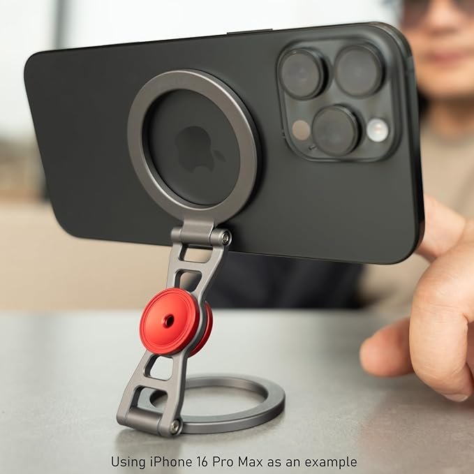 Magnetic Phone Stand with Fidget Spinner | Double Side Holder Ring for iPhone 13/14/15/16/17 and Magsafe Case | Stress Relief Toy | Portable Desk & Gym Accessory for Home Office Travel