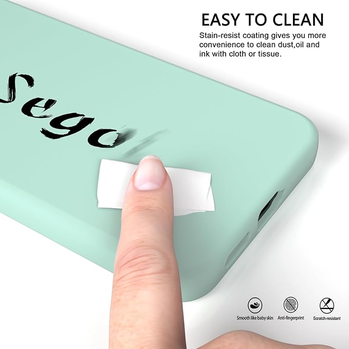 E Segoi Designed for Galaxy S24 Case, Liquid Silicone Gel Rubber Shockproof Case Soft Microfiber Cloth Lining Cushion Compatible with Galaxy S24 5G 6.2 inch (Mint, S24-6.2")