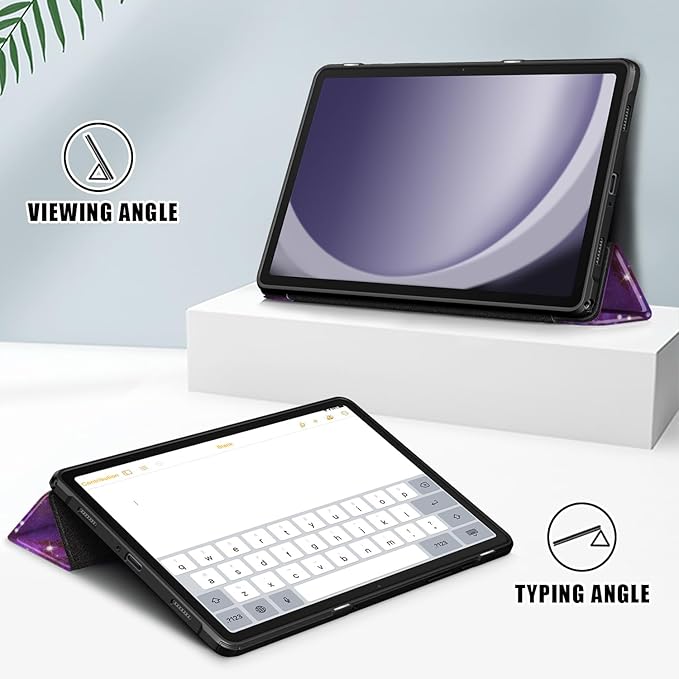 Case for Galaxy Tab A9+/A9 Plus 11 inch 2024,Shockproof Cover with Clear Transparent Back Shell Case for (SM-X210/X215/X216) Auto Wake/Sleep Function,Galaxy