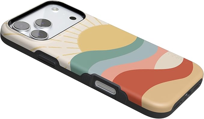 Casely iPhone 17 Pro Case | Here Comes The Sun | Colorblock Sunset | Compatible with MagSafe | Bold Protective Design
