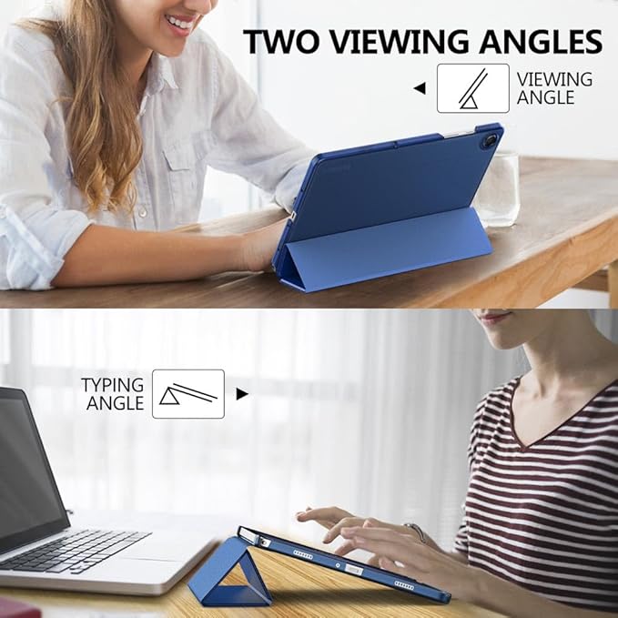 MoKo Case for Galaxy Tab A9 Plus 11 inch 2023, Slim Stand Protective Smart Cover with Hard PC Translucent Back Shell for Tab A9 Plus Tablet (SM-X210/X216/X218), Auto Wake/Sleep, Navy Blue