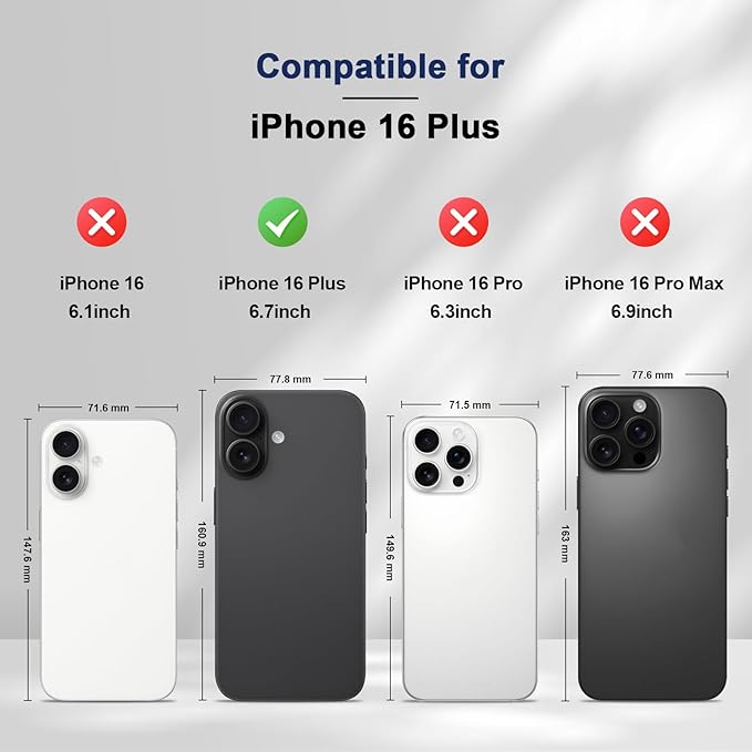 Jasonyu Flip Wallet Case for iPhone 16 Plus,Leather Magnetic Folio Cover with Card Holder,Kickstand - TPU Shockproof Durable Protective Phone Case,Blue