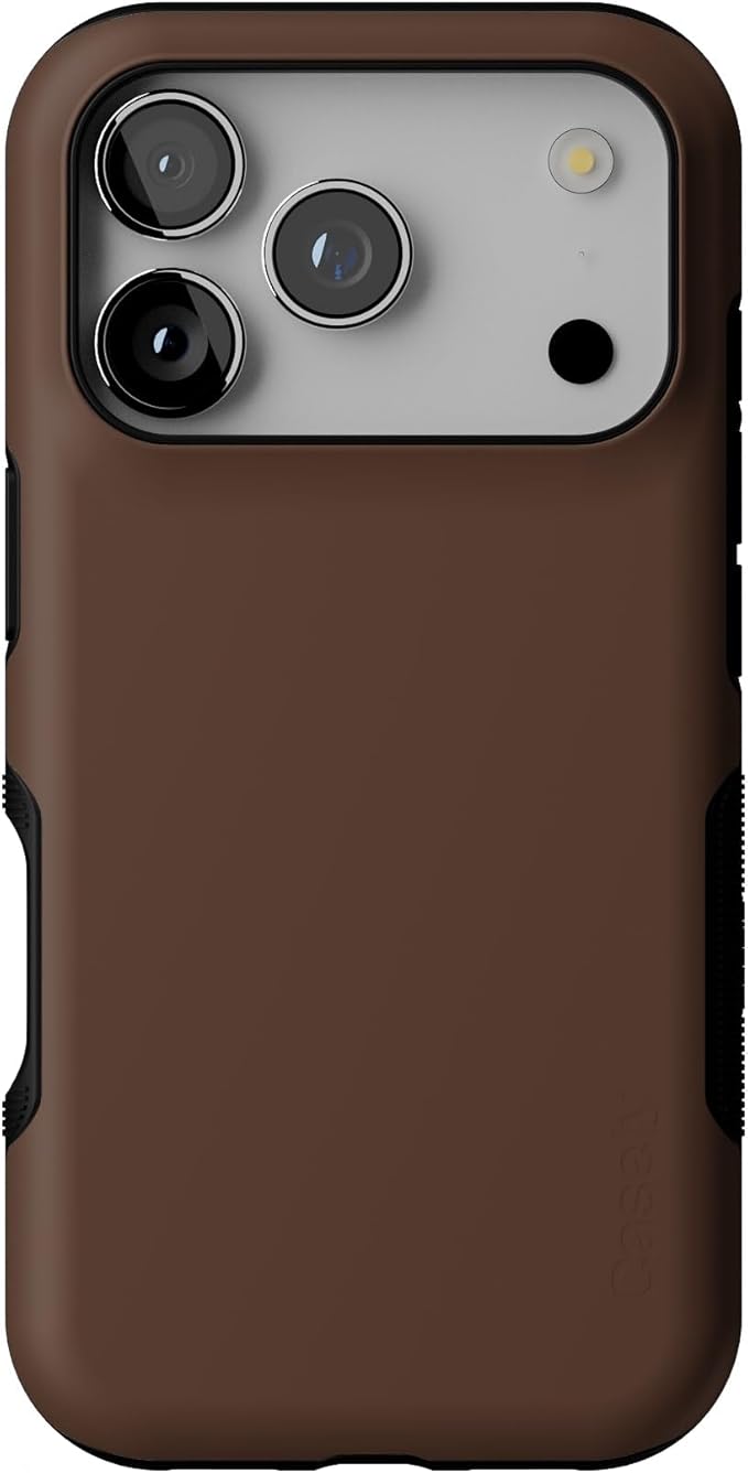 Casely iPhone 17 Pro Case | The Boyfriend Collection | Espresso Brown | Bold Protective Design | Compatible with MagSafe