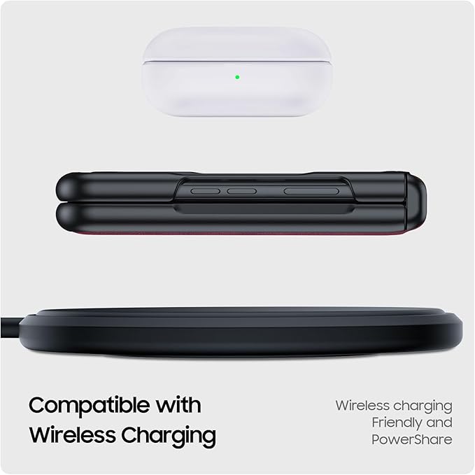 for Motorola Razr Ultra 2025 Case Built-in Screen Protector & Hinge Protection & Ultra Thin PU Leather Matte PC Shockproof Phone Cover Smartphone Case for Moto Razr Ultra 2025 (Red)