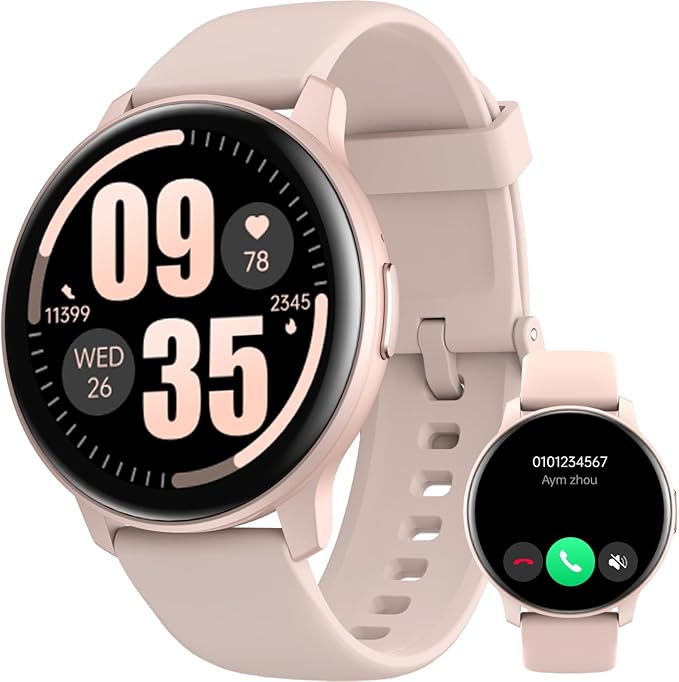 Smart Watch for Women Bluetooth Notifications/Calls,100+ Sports Mode Fitness Tracker with Heart Rate/Sleep Monitor/Pedometer/Calories IP68 Waterproof Activity Tracker for Android/iOS