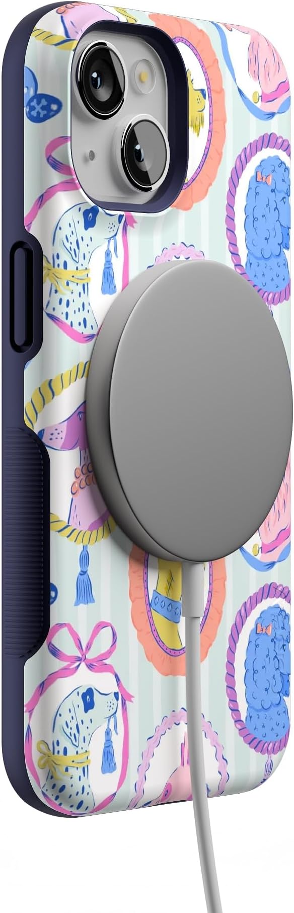 Casely iPhone 14 Case | Chateau Pups | French Dog | Compatible with MagSafe | Bold Protective Design