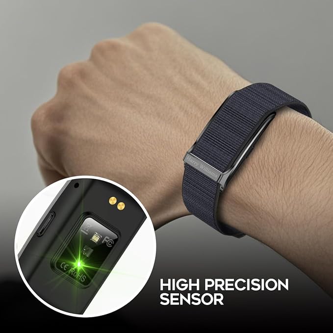 Smart Bracelet Activity Fitness Tracker, Health Wristband, Screenless Ultra Lightweight 17g Wearable 24/7 BP Health Monitor, 100+ Modes, Improve Sleep, Heart Rate Tracking for Women Men Free App