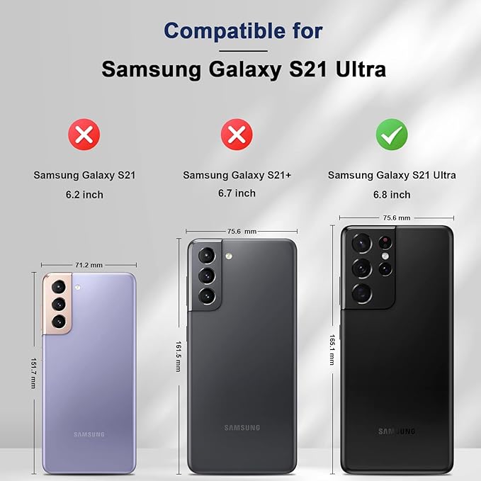 Jasonyu Flip Wallet Case for Samsung Galaxy S21 Ultra 5G,Leather Magnetic Folio Cover with Card Holder,Kickstand - TPU Shockproof Durable Protective Phone Case,Blue