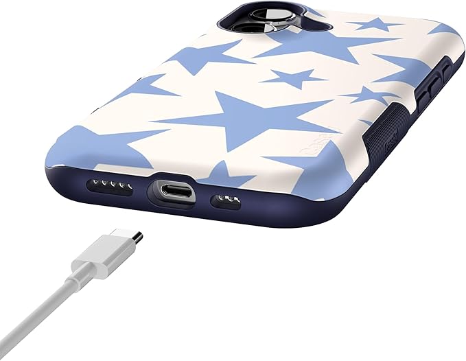 Casely iPhone 17 Case | Stars Align | Blue & White Stars | Bold Protective Design | Compatible with MagSafe