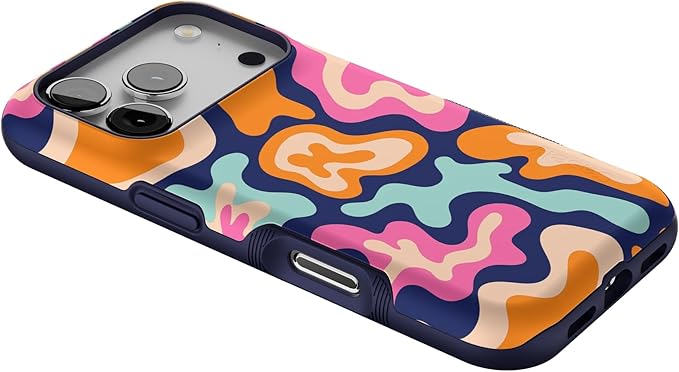 Casely iPhone 17 Pro Case | Midnight Color Splash | Abstract Retro | Bold Protective Design | Compatible with MagSafe