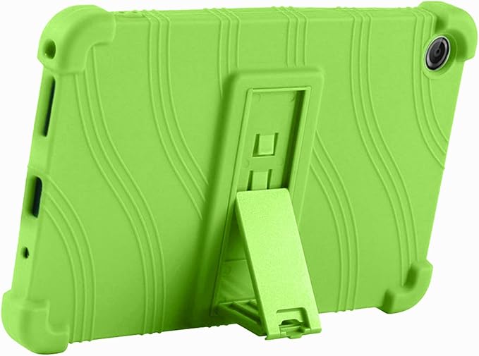Case for Lenovo Tab One 8.7 Inch Tablet 2025 (TB305FU), Kids Friendly Soft Silicone Adjustable Stand Cover for Lenovo Tab K9 Tablet 8.7 inch Tablets (Green)