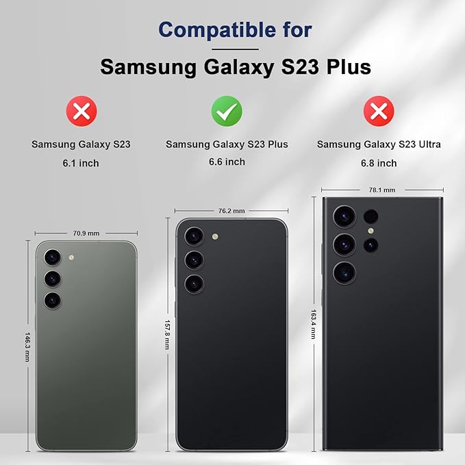 Jasonyu Flip Wallet Case for Samsung Galaxy S23 Plus/S23+ 5G,Leather Magnetic Folio Cover with Card Holder,Kickstand - TPU Shockproof Durable Protective Phone Case,Blue