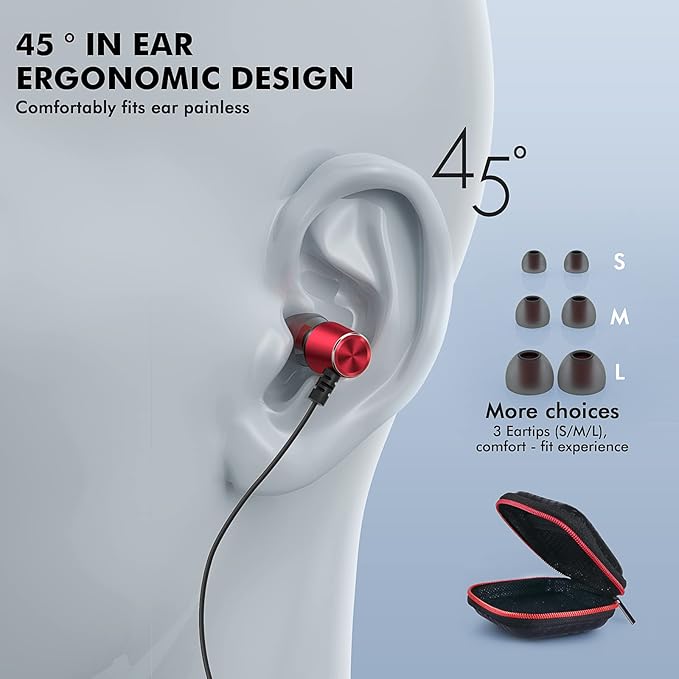 USB C Headphone Type C Earphone Magnetic Wired Earbuds for iPhone 17 Pro Max 16 16e 15 Plus for Samsung S25 S24 A53 A54 S23 FE for iPad A16 10 Pixel 8 9 Noise Canceling in-Ear Headset with Microphone