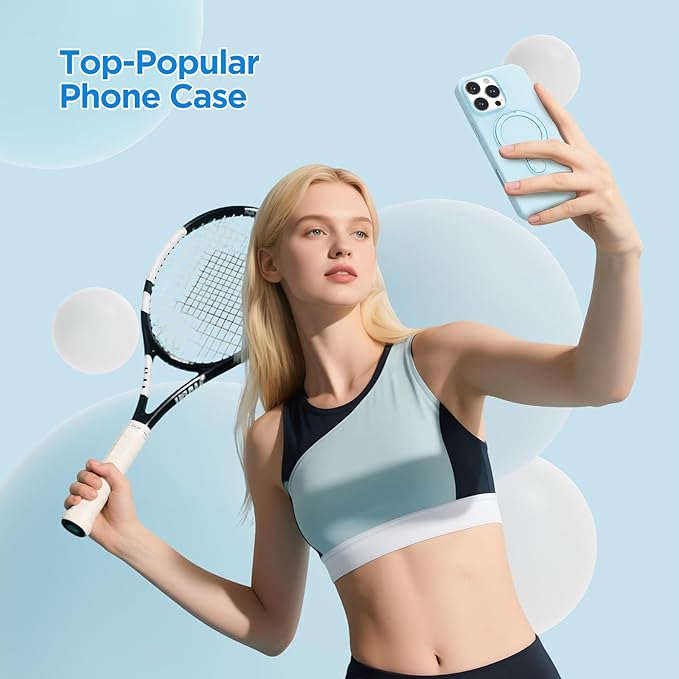 Magnetic Stand for iPhone16 Pro Case with Kickstand 【Lab-Certified Protection】【Not Yellowing】【Anti-Fingerprint】 Durable, Enhanced Grip, Slim，Blue，iPhone 16 Pro 6.3"