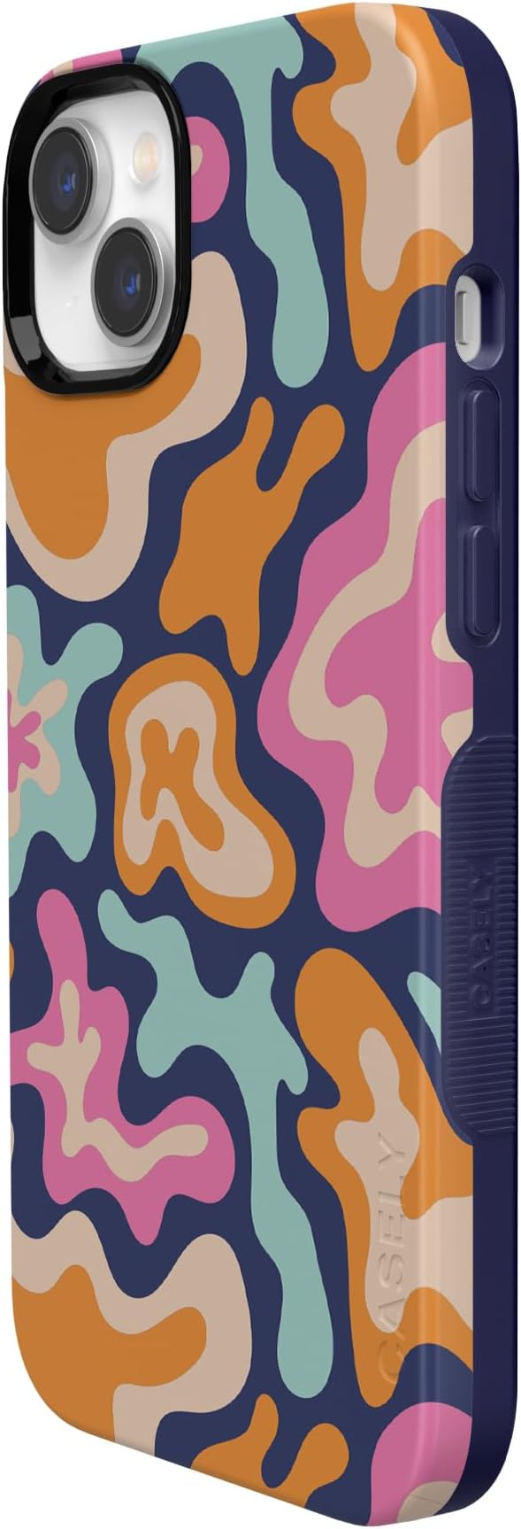 Casely iPhone 14 Case | Midnight Color Splash | Abstract Retro | Compatible with MagSafe | Bold Protective Design