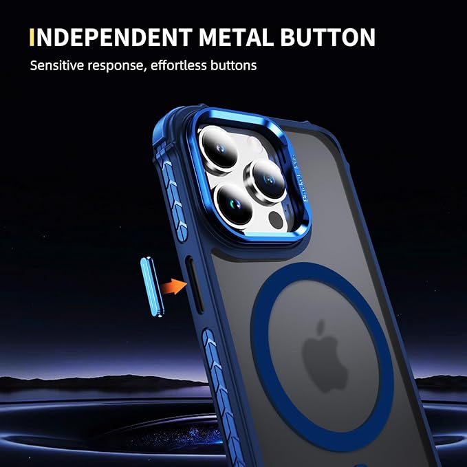 16 Pro Case for iPhone 16 Pro Phone 6.3 inch,[Compatible with MagSafe] Heavy Duty Rugged Drop Protection Magnetic Case for iPhone 16Pro, Blue