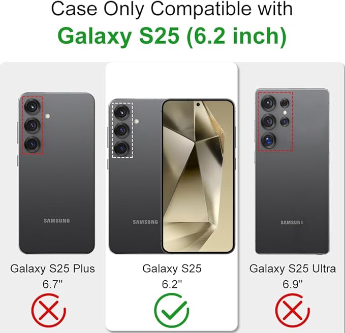 Case for Samsung Galaxy S25 Compatible with Magsafe, Built-in Kickstand for Translucent Matte S25 Phone Case, Non-Slip TPU Cover Drop Protection Magnetic Case for Galaxy S25 (Grey/White)