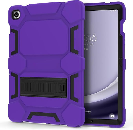 Rugged Case for Samsung Galaxy Tab A9+/ A9 Plus Case 11 inch 2023 - Heavy Duty Shockproof Protective Cover with Kickstand - for Samsung Galaxy Tab A9+ Plus (SM-X210/X216/X218), Purle+Black