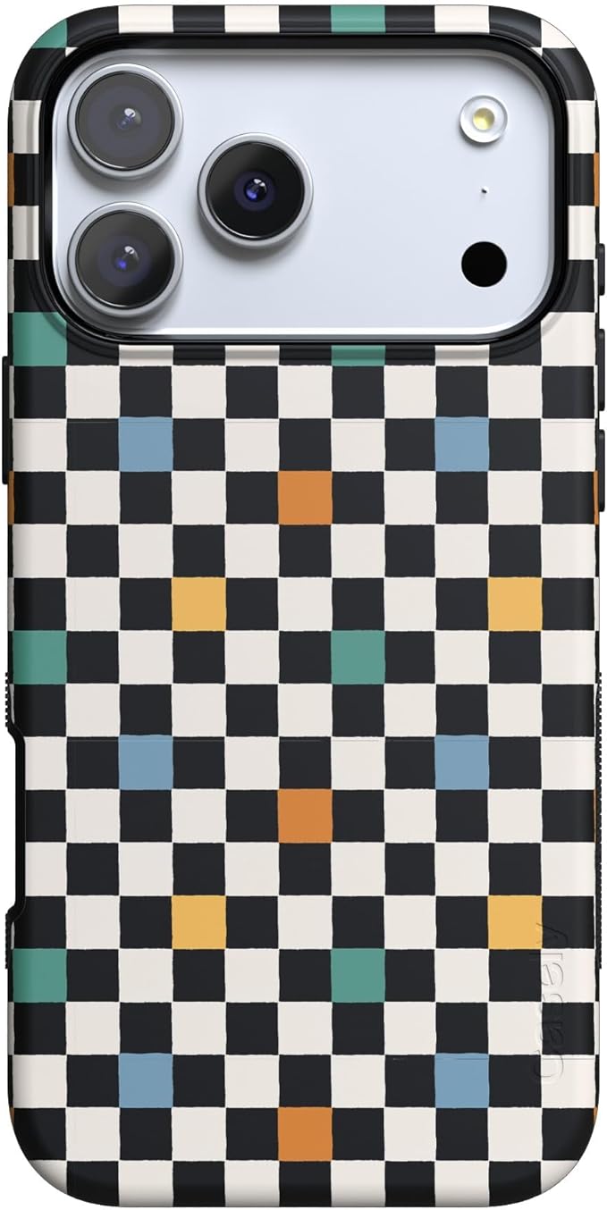 Casely iPhone 17 Pro Case | Old Skool | Retro Checkerboard | Compatible with MagSafe | Bold Protective Design