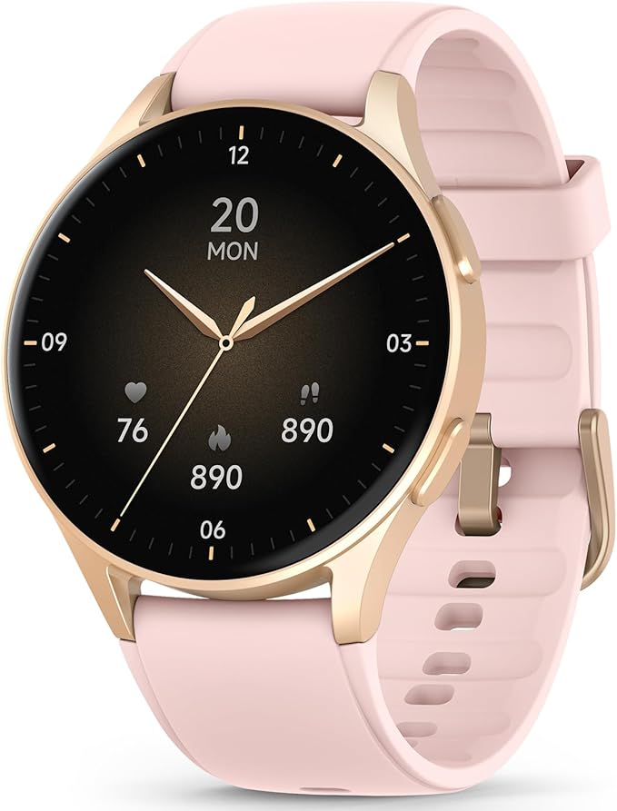 Smart Watch for Women, Built-in Alexa, GPS, HRV, VO2 Max, Blood Oxygen, Sleep & Stress Monitor, Compass, Altimeter, 1.32" AMOLED, Fitness & Women’s Health, Waterproof, iPhone Compatible, Notification