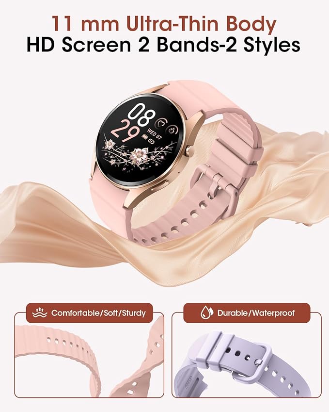 Smart Watches for Men/Women, 1.26" HD Smart Watch for Android Phones & iPhones (Make/Answer Calls), IP68 Fitness Watch for Women/Men with 110+ Sport Modes, Heart Rate Monitor, Sleep Tracker, Gift